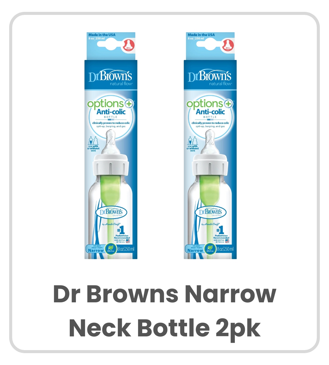 Dr Browns Narrow Neck Bottle 2pk